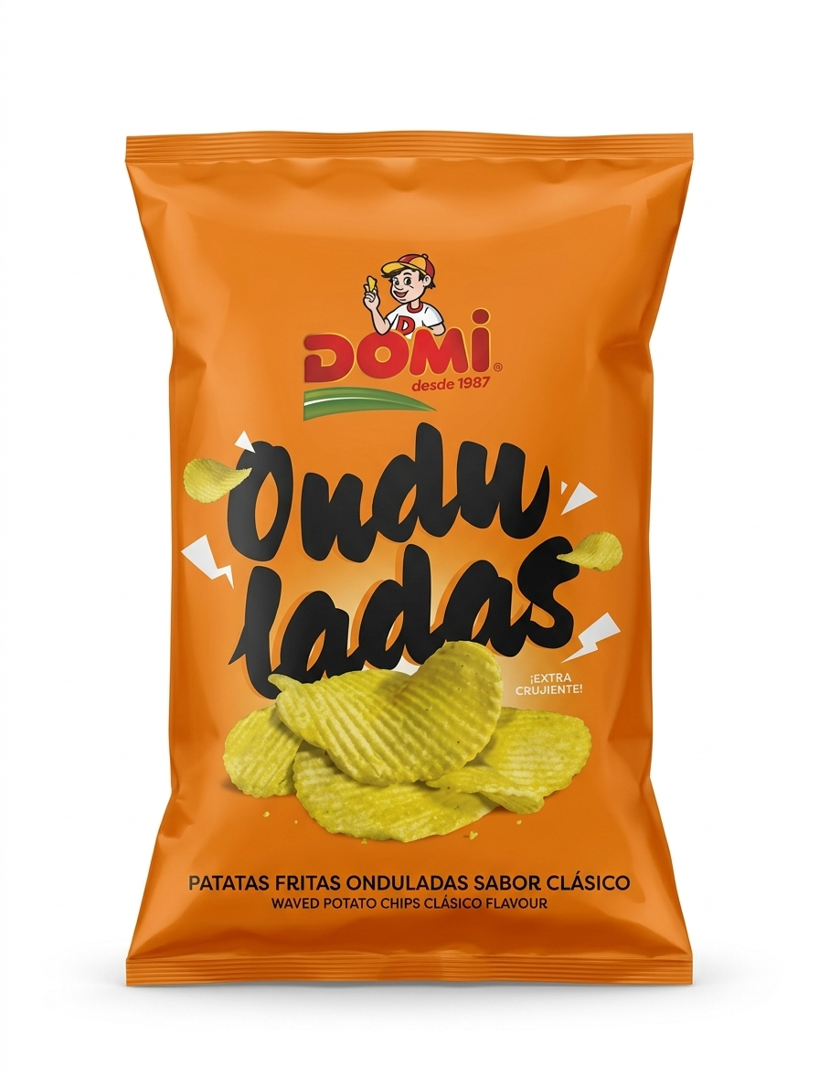 Patatas fritas onduladas sabor clásico Domi