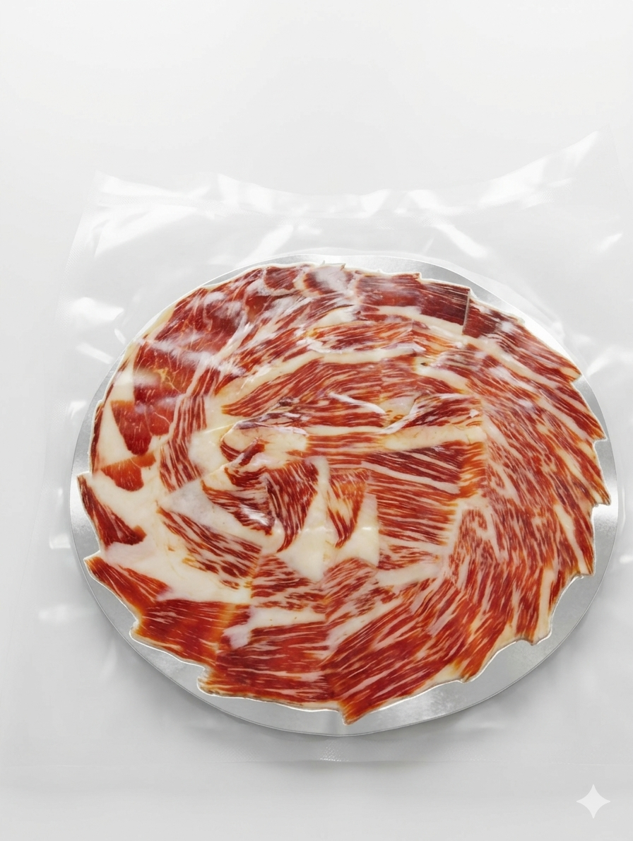Jamón de bellota 50% raza iberica cortado a cuchillo