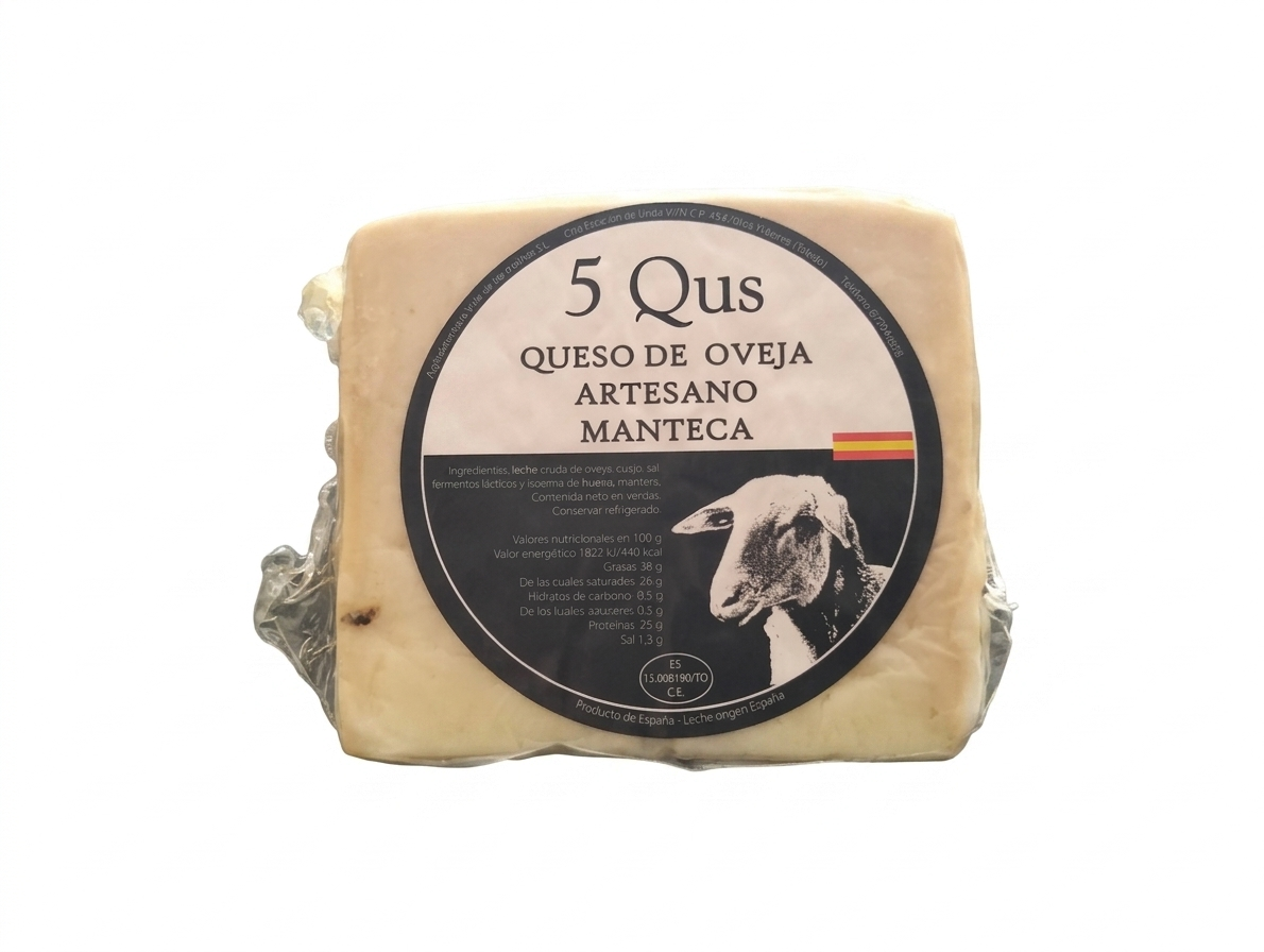 Queso de oveja artesano en manteca cuña.