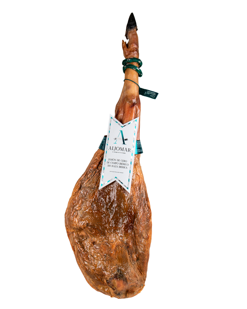 Jamón cebo de campo 50% raza ibérica Aljomar.