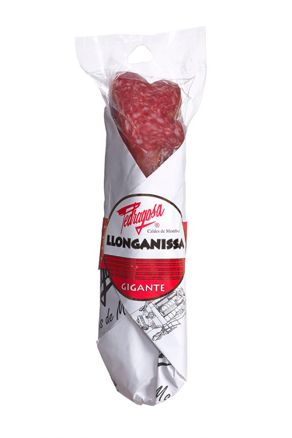 Longaniza gigante papel media pieza Pedragosa